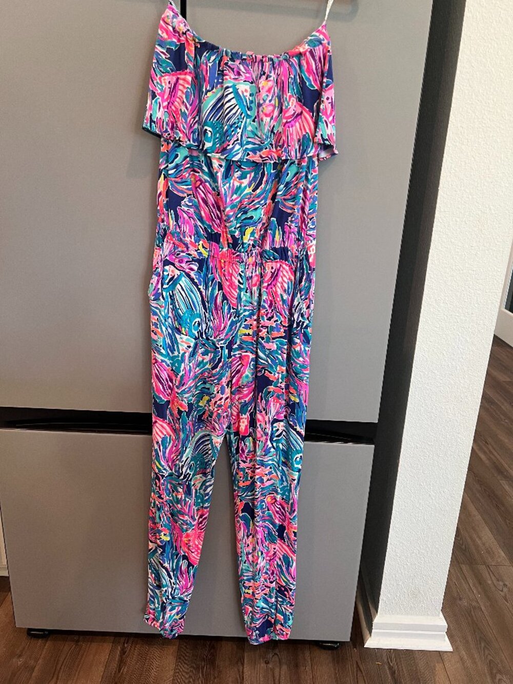 Lilly Pulitzer Aila Off-the-Shoulder Jumpsuit - Size Medium